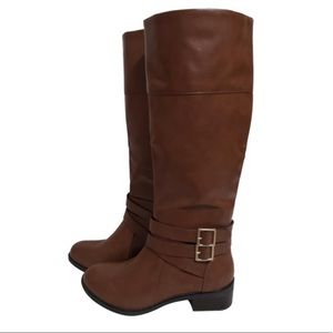 Brown Tall Zip up Boots